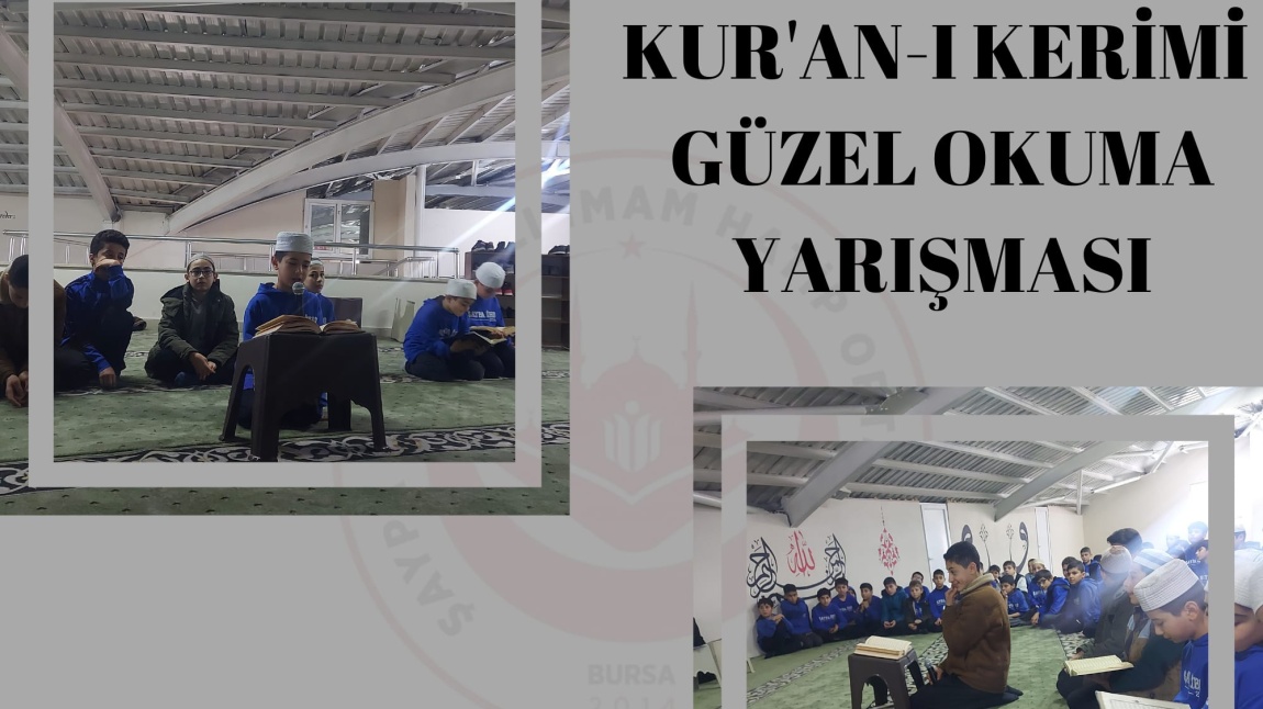 Okulumuz Da "KUR'AN-I KERİM'İ VE EZAN'I GÜZEL OKUMA YARIŞMASI ...